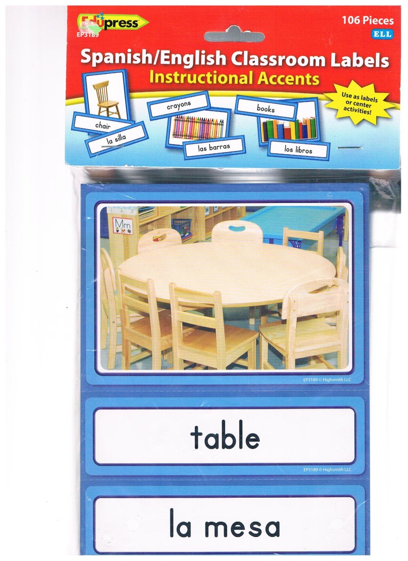 Edupress Spanish/English Classroom Labels Accents (EP63189) 6 x 8 inch - Image 4