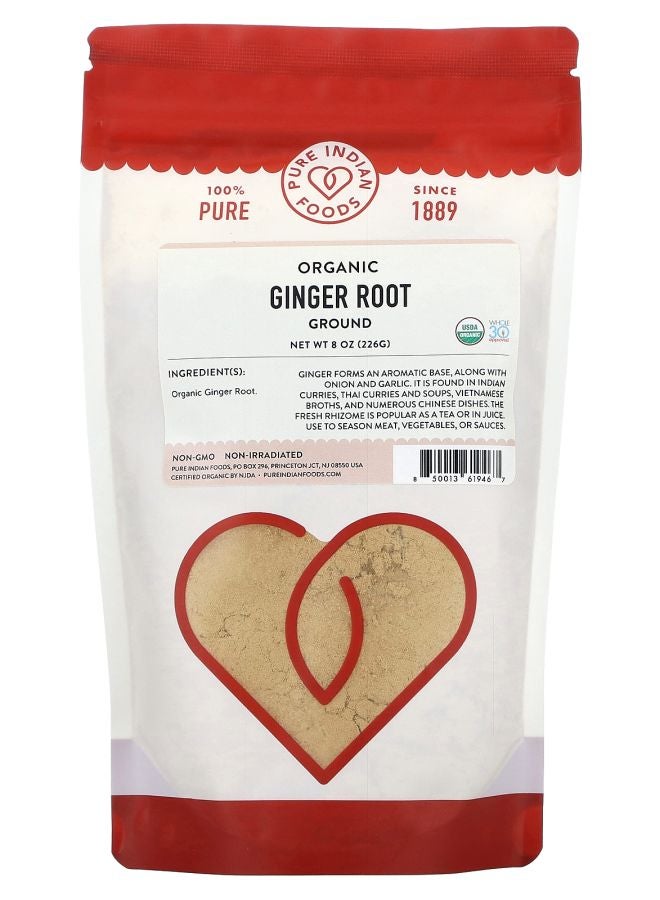 Pure Indian Foods Organic Ginger Root Ground 8 oz (226 g)