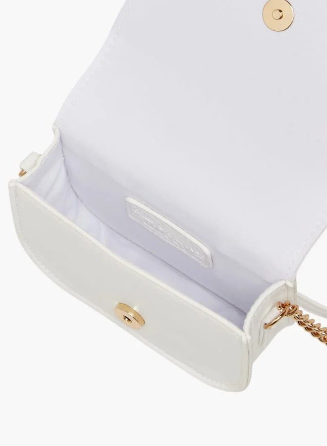 ليتل ميسي Girls Pearl Embellished Crossbody Bag with Magnetic Button Closure
