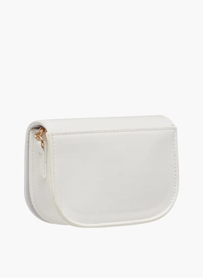 ليتل ميسي Girls Pearl Embellished Crossbody Bag with Magnetic Button Closure