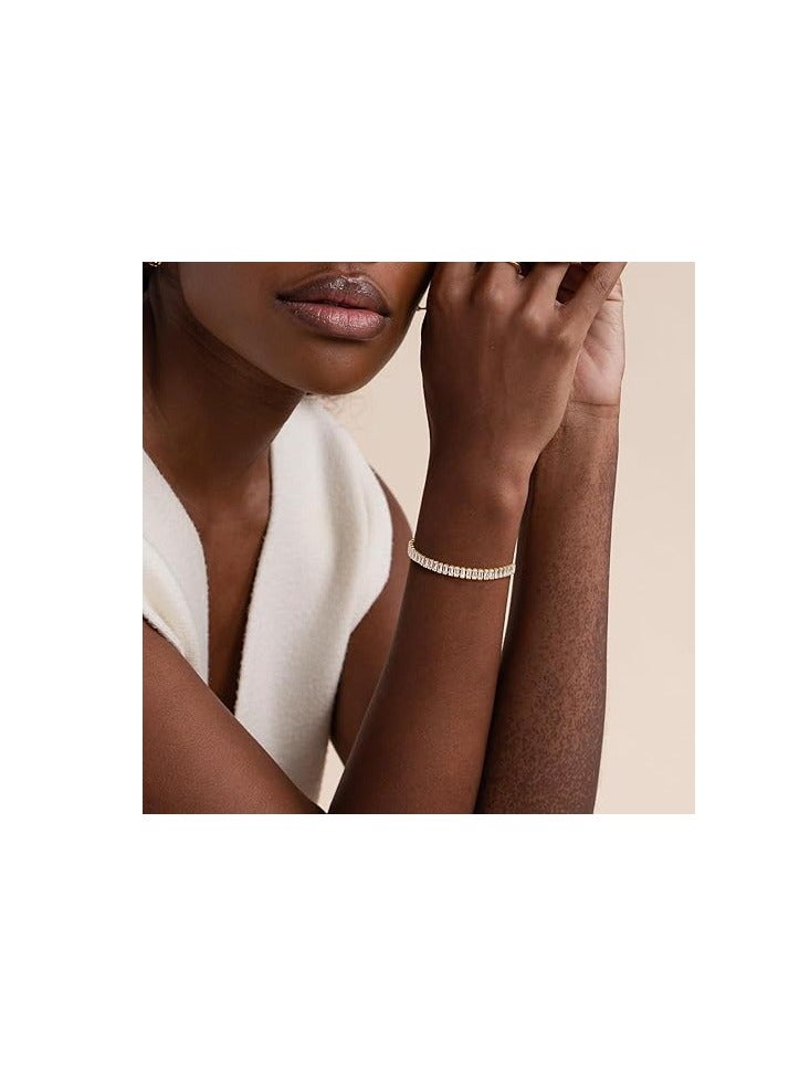 Radwa Azam Tennis Bracelets for Women 18K Gold Plated/White Gold  Bracelet Classic Jewelry Gift - Image 3