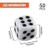 IFAMIO 50 Pack 16MM White Dice Set Acrylic Rounded Six Sided D6 Dice Cubes with Black Pips Dots for Board Games Parties Fun DIY - Image 4