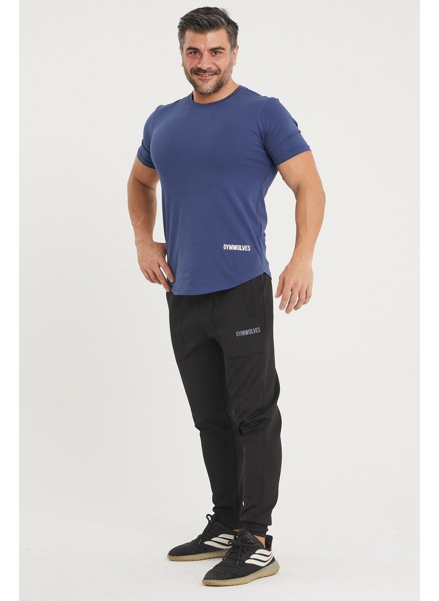 Gymwolves Sports Men's T-Shirt | Indigo | T-Shirts | Workout Tanktop | Never Give Up |  - Image 3