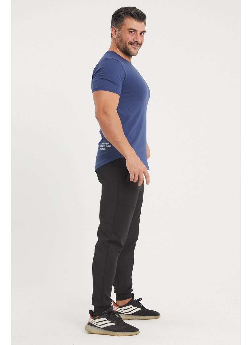 Gymwolves Sports Men's T-Shirt | Indigo | T-Shirts | Workout Tanktop | Never Give Up |  - Image 4