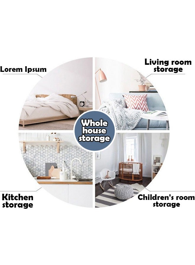 زي سي إم - هابي خزانة تخزين بلاستيكية سميكة مكونة من 5 طبقات بسعة كبيرة وتصميم درج، خزانة قابلة للتكديس - Image 5