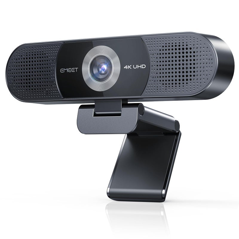 EMEET C980 PRO 3in1 4K Webcam with Microphone and Speaker 6098 Wide Angle Webcam w 4 Noise Cancel Mics 2 Speakers Fixed Focus Magnetic Privacy Cover Great for Group and Personal Video Calls - Image 2