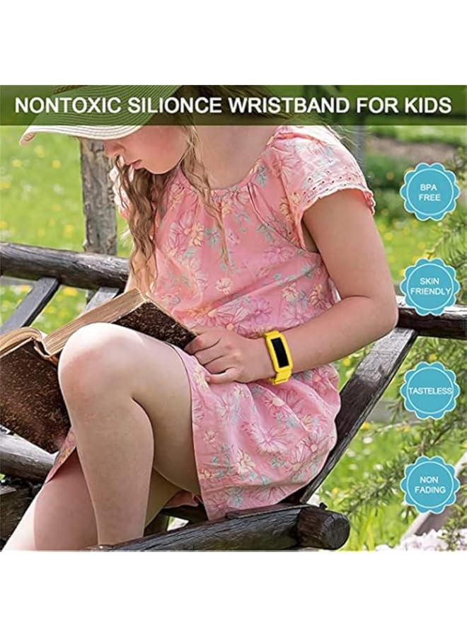 Khazna Strap for Fitbit Ace 2, Soft Silicone Waterproof Bracelet Accessories, Replaceable Sport Fitness Watch Bands Wristbands for Fitbit Ace 2 for Kids Boys Girls, 1 Pcs, Yellow  - Image 3