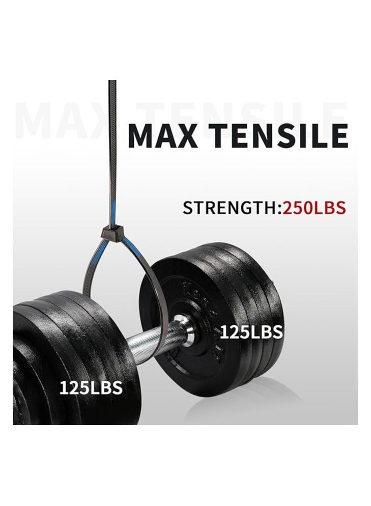 Duravel Nylon Zip Ties - Self Locking cable ties - Pack of 100 - Heavy Duty cable tie - High Weight Capacity-Nylon Cable Wire Ties for Indoor and Outdoor (BLACK, 10 CM LONG) - Image 5