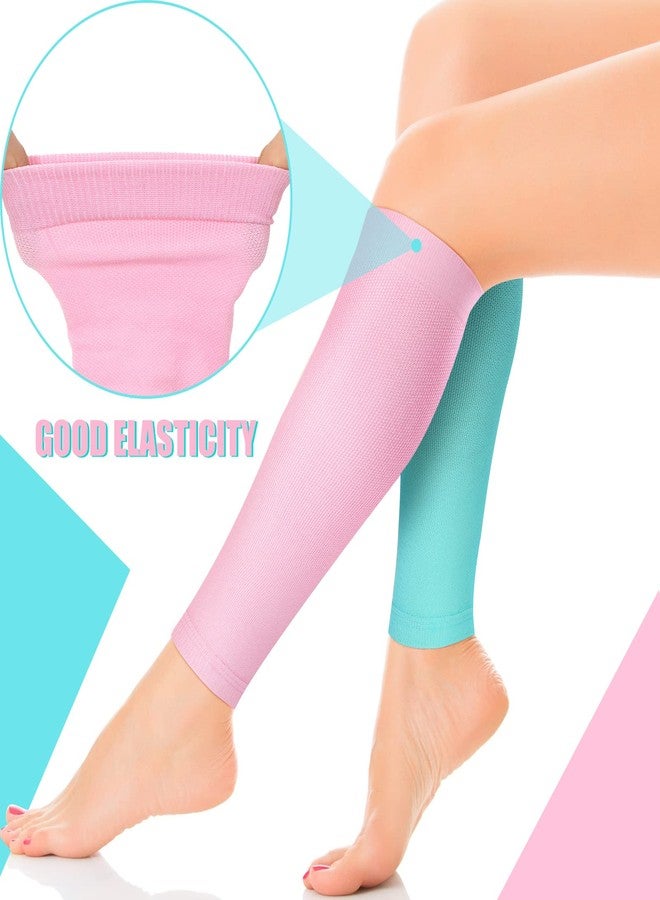 Sosation 6 Pairs Calf Compression Sleeve Women Footless Compression Stockings Elastic Leg Sleeve for Running Nurse Pregnant (Medium) - Image 4