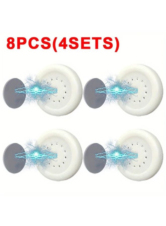 White Magnetic Remote Control Holder 8pcs No Drill Wall Mount Strong Adhesive Suction Cup - Image 5