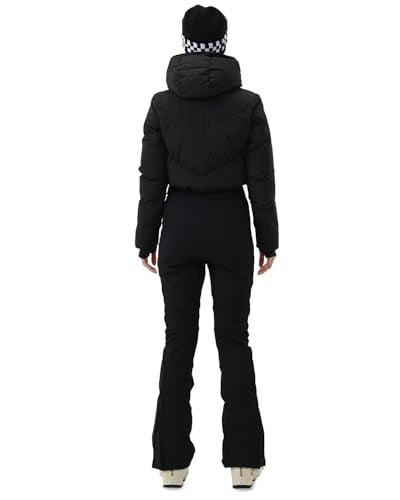 HIGH EXPERIENCE Womens Ski Suit One Piece Snowsuit Snow Slim Jumpsuits Snowboard Outfit Waterproof Insulated Winter Warm Black Small - Image 3
