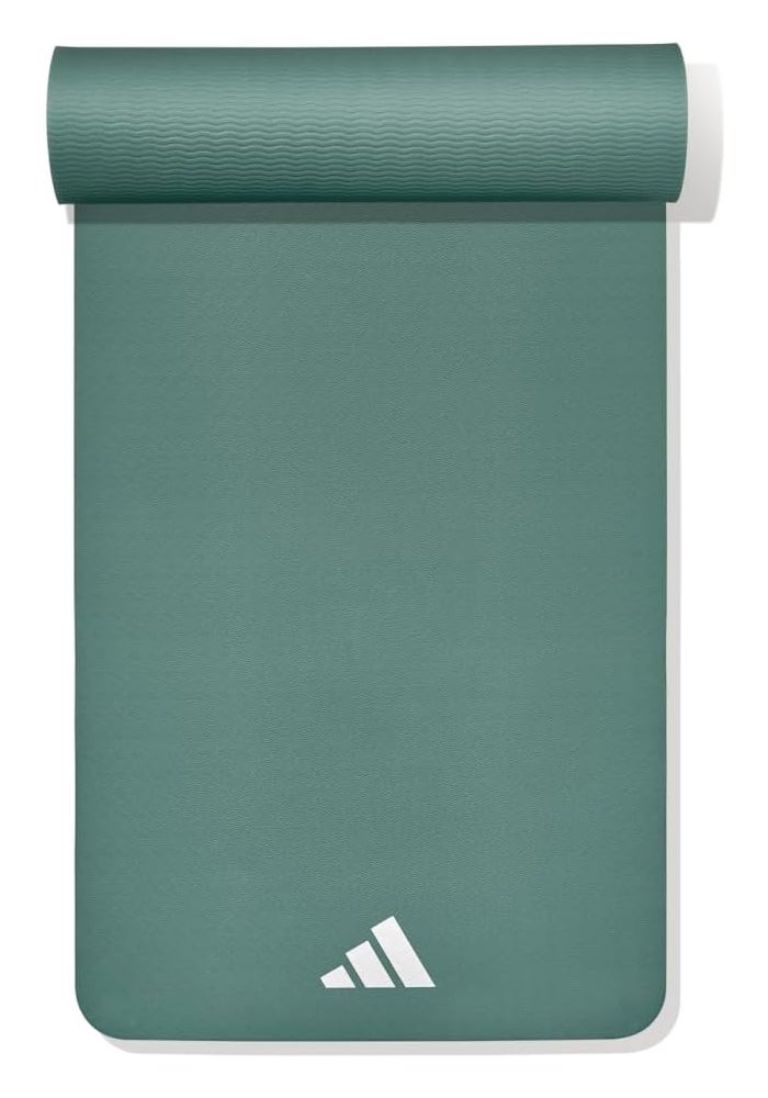 اديداس حصيرة يوغا أديداس بسماكة 8 مم – أخضر خام، مبطنة ومقاومة للانزلاق لليوغا والبيلاتس - Image 4