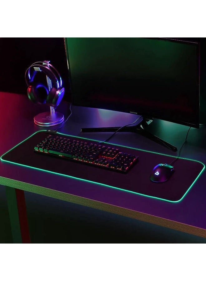 Aukey KM-P6 RGB Gaming Mouse Pad - 800X300X4MM - With Software G-aim Control Center Customizable 16.8 Million Colors 10 Preset Lights, Spill-Resistant Smooth Surface - Image 5