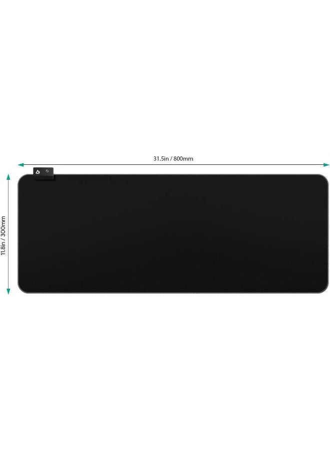 Aukey KM-P6 RGB Gaming Mouse Pad - 800X300X4MM - With Software G-aim Control Center Customizable 16.8 Million Colors 10 Preset Lights, Spill-Resistant Smooth Surface - Image 3