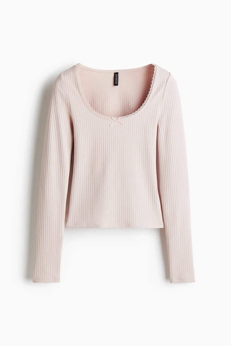 H&M Ribbed jersey top
