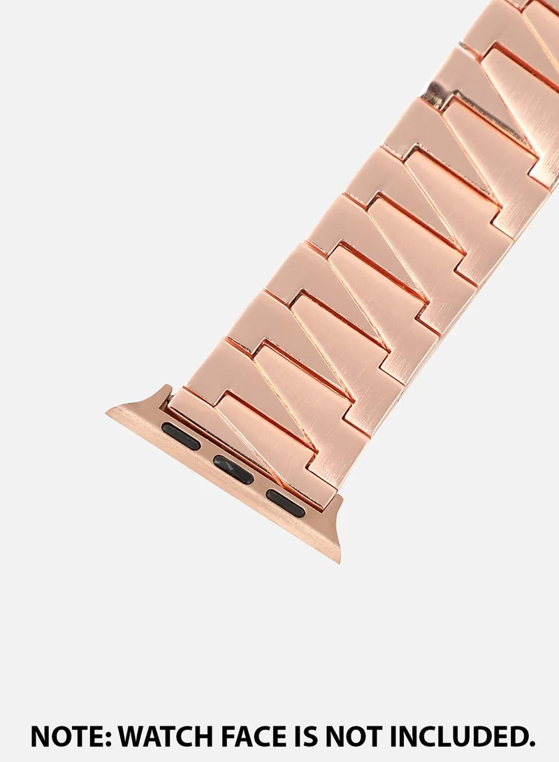 Haute Sauce Solid Casual Chain Strap Alloy Apple Watch Strap with Case For Women | 42mm/44mm/45mm