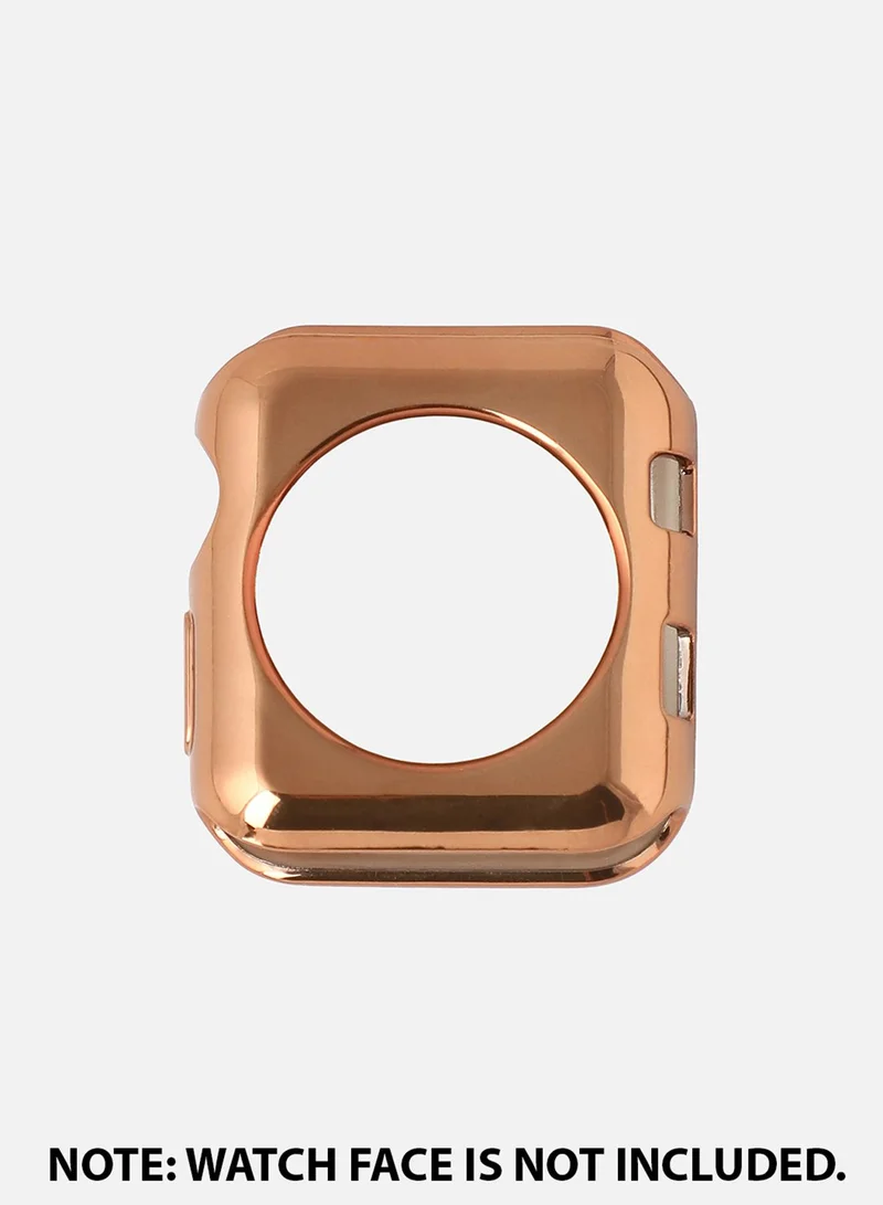 Haute Sauce Solid Casual Chain Strap Alloy Apple Watch Strap with Case For Women | 42mm/44mm/45mm