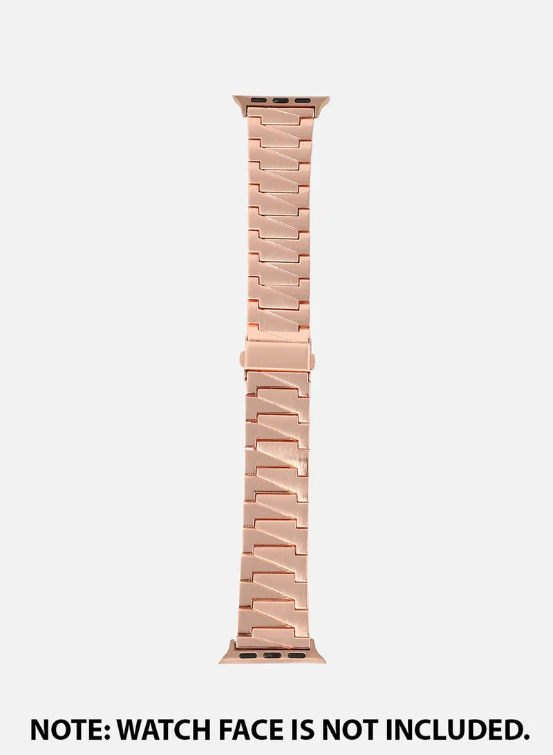 Haute Sauce Solid Casual Chain Strap Alloy Apple Watch Strap with Case For Women | 42mm/44mm/45mm
