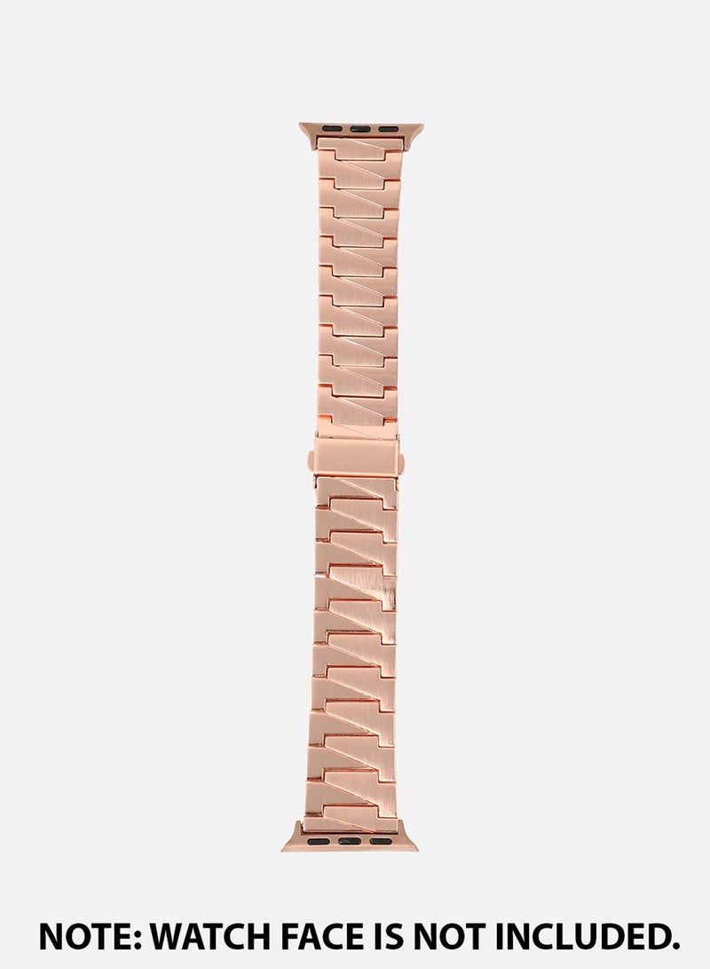 Haute Sauce Solid Casual Chain Strap Alloy Apple Watch Strap with Case For Women | 42mm/44mm/45mm  - Image 4