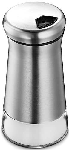 The Original Salt Shaker  Spice Dispenser with Adjustable Pour Holes  Stainless Steel  Glass 1 Bottle