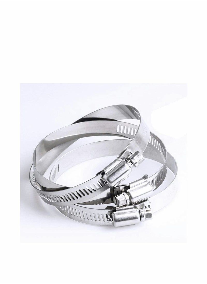 Y&D Metal Hose Clip, Large Size Adjustable Ducting Clamps Stainless Steel Clips for Securing Hoses and Pipes Tube, 8 Pieces  - Image 3