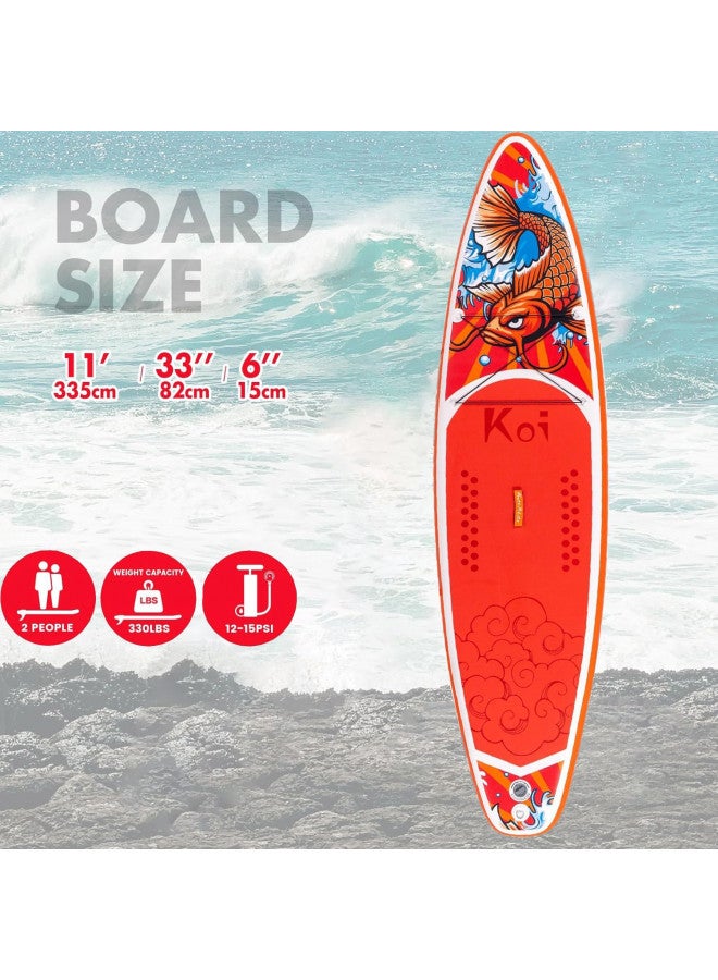 FEATH-R-LITE FEATH-R-LITE Inflatable Paddle Board Stand Up Paddleboards for Adults SUP with Complete Premium Accessories Pump, Adjustable Paddle, Leash, Three Fins, Waterproof Phone Bag, Repair Kit, Backpack - Image 1