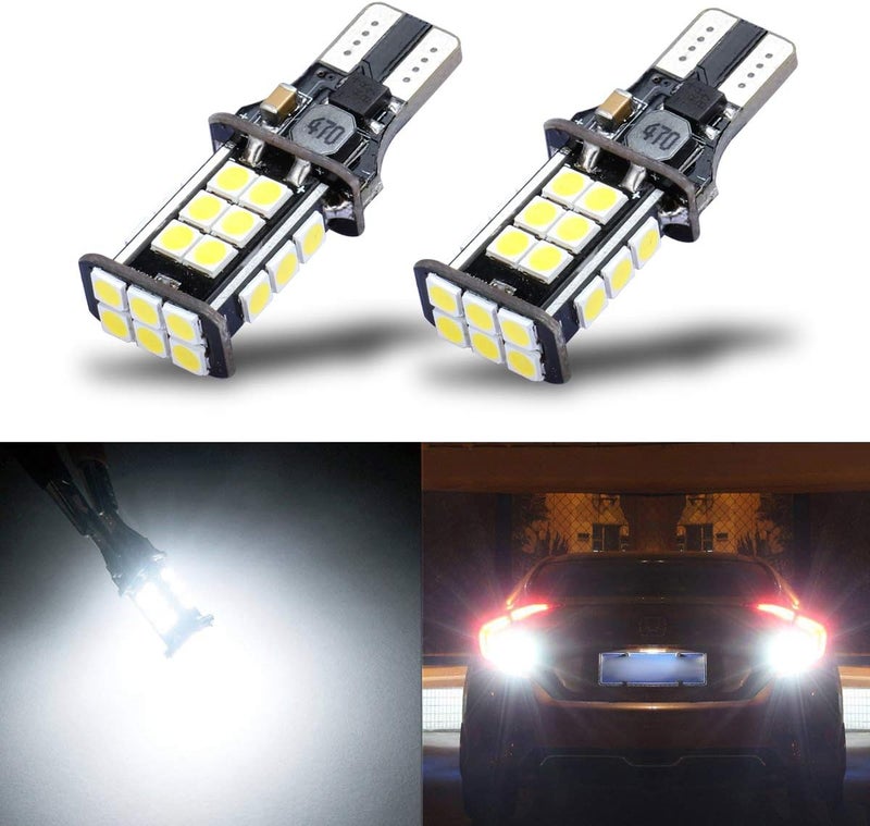 iBrightstar Extremely Bright 3030 Chipsets 921 T15 912 W16W LED Bulbs Error Free For Backup Reverse Lights, Truck Cargo Lights, 3rd Brake Lights, Xenon White - Image 1