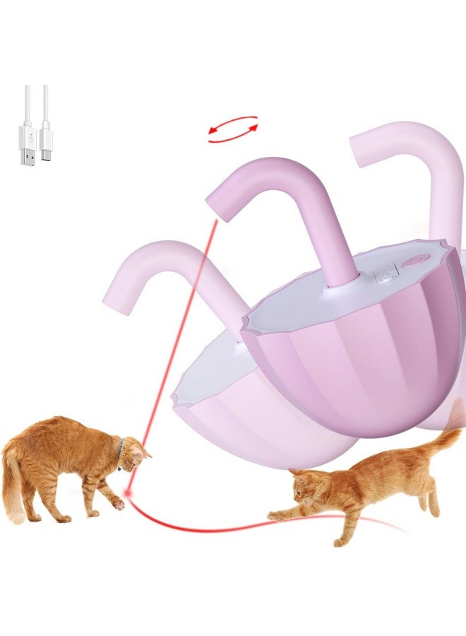 لعبة ليزر للقطط تمبلر أوتوماتيكية، مؤشر ليزر قابل لإعادة الشحن يدور 360 درجة، لعبة ليزر ذاتية التشغيل بثلاثة أوضاع، لعبة ليزر للقطط تعمل بالحركة، ألعاب تفاعلية للقطط/الكلاب البالغة الملل داخل المنزل - Image 1