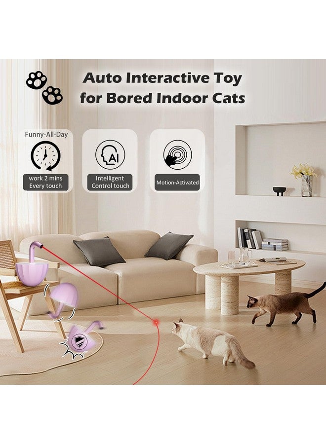 لعبة ليزر للقطط تمبلر أوتوماتيكية، مؤشر ليزر قابل لإعادة الشحن يدور 360 درجة، لعبة ليزر ذاتية التشغيل بثلاثة أوضاع، لعبة ليزر للقطط تعمل بالحركة، ألعاب تفاعلية للقطط/الكلاب البالغة الملل داخل المنزل - Image 4