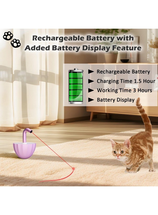 لعبة ليزر للقطط تمبلر أوتوماتيكية، مؤشر ليزر قابل لإعادة الشحن يدور 360 درجة، لعبة ليزر ذاتية التشغيل بثلاثة أوضاع، لعبة ليزر للقطط تعمل بالحركة، ألعاب تفاعلية للقطط/الكلاب البالغة الملل داخل المنزل - Image 5