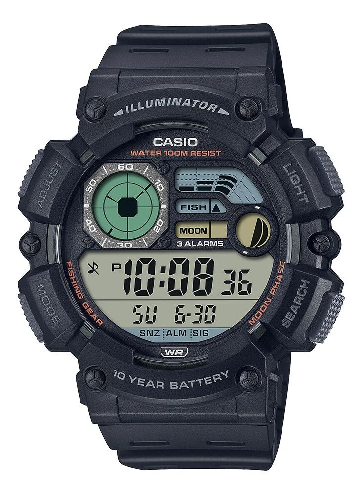 Casio Digital Black Resin Band Watch for Men's WS-1500WH-1AVDF