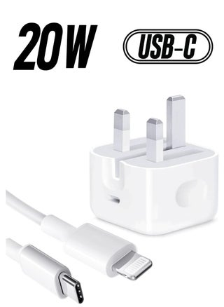【MFi Certified】 iPhone 20W Charger Plug and 2M USB C to Lightning Cable PD Fast Charger USB C Plug Data Lead Compatible with iPhone 14/14 Plus/14 Pro/14 Pro Max/13/12/11/11 Pro/XS Max/XR/X/8/7/iPad - pzsku/Z1CCAE760C8F0E7DFA31AZ/45/_/1738233456/86e55ca6-280e-4879-9ba8-e74eb690d70e