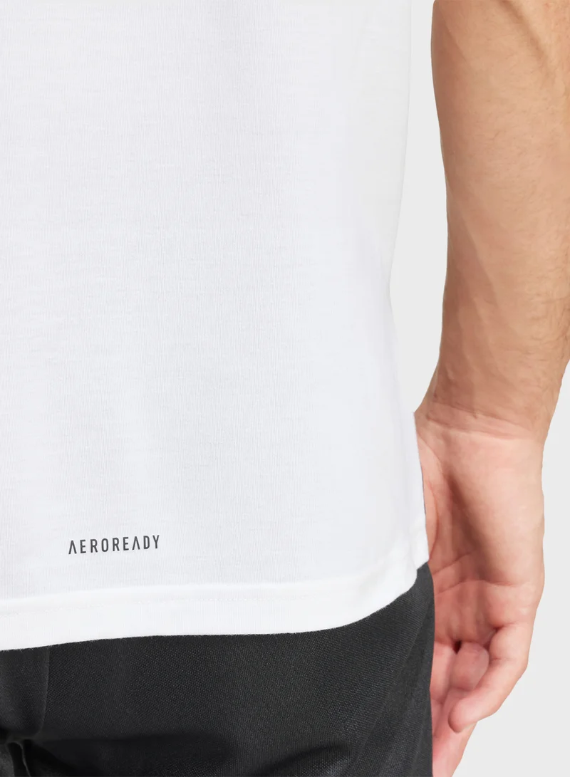 adidas تيشيرت جرافيك بشعار Aeroready D4T