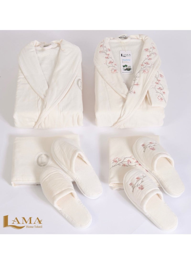 منزل لمى منسوجات طقم روب حمام اسطنبول مزدوج - Image 4