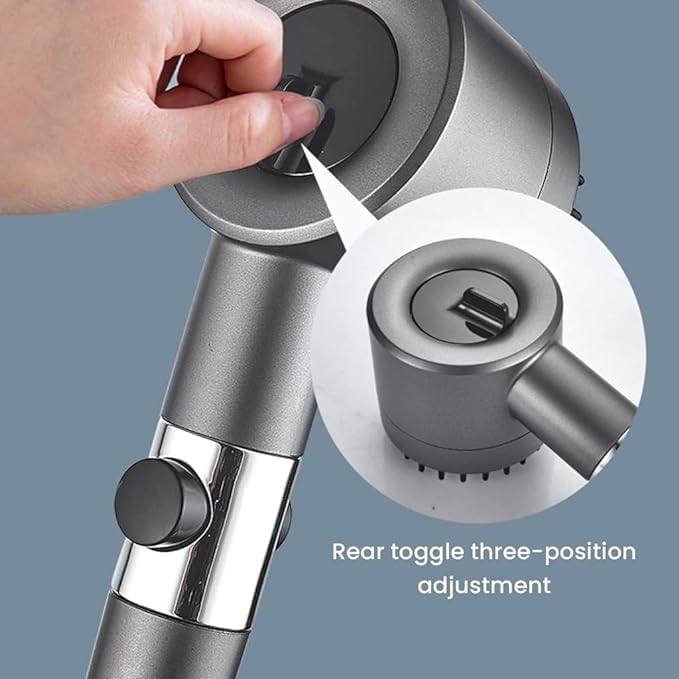 Caltero Aspeona Multifunctional 4 in 1 high pressure massage Handheld shower head Onebutton Adjustment Shower Head with 15m Hose Pipe - Image 5
