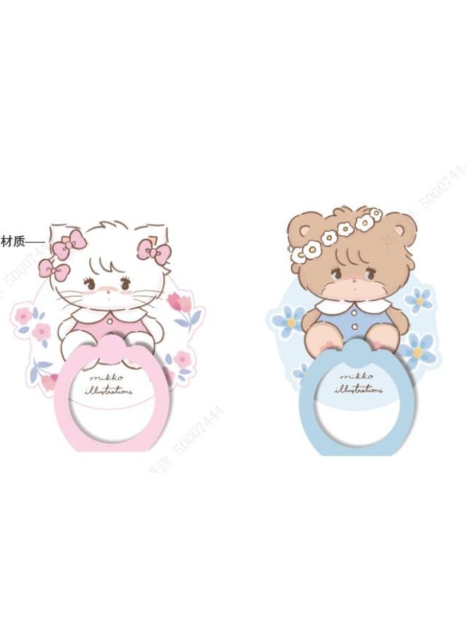 Miniso Keep your phone stylish and secure with this set of two Mikko phone ring holders in mousse and latte designs. 