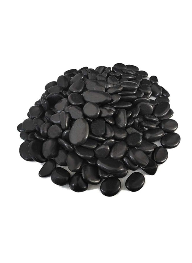 Generic M--jump 5 Pounds 3/8" Gravel Size Natural Decorative Polished Black Pebbles Stone,Small Ornamental River Pebbles Rocks for Succulents, Vases, Aquariums and Terrariums etc. 