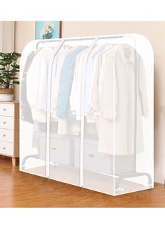 XiuWoo Waterproof Dustproof Foldable Large Capacity Clothes Rail Cover, Garment Rack Cover, Cloth Cover, Clothes Rack Cover, Clothes Protector, Clothes Garment Rail Cover, Garment Hanging Coat with Zipper  - Image 1