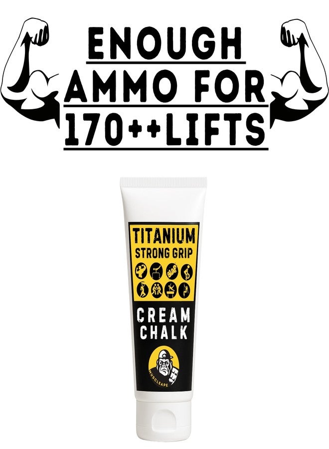 Muscleape Liquid Chalk Thick Cream for Titanium Strenght Dry Grip.Sweat Free Hands for Weightlifting, Gym, Rock Climbing, Calisthenics, Gymnastics, Crossfit, Bodybuilding. 120 Ml. - Image 3