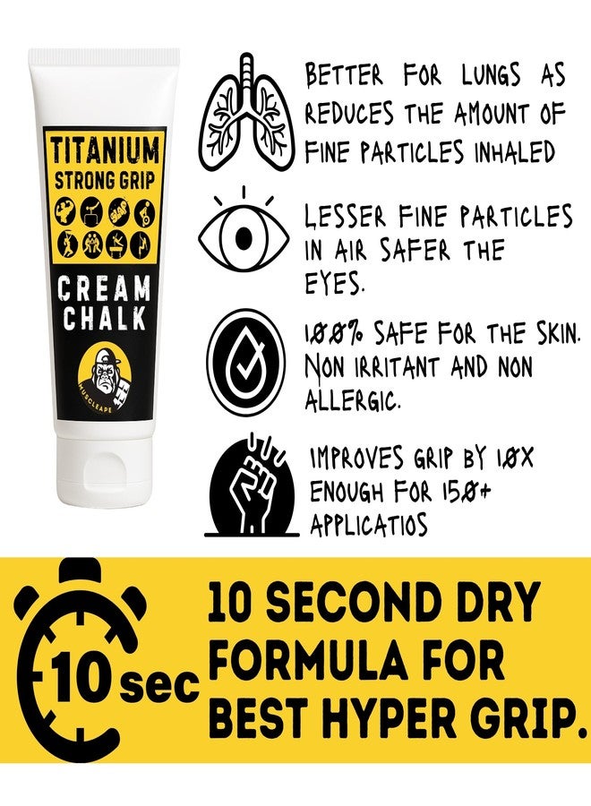 Muscleape Liquid Chalk Thick Cream for Titanium Strenght Dry Grip.Sweat Free Hands for Weightlifting, Gym, Rock Climbing, Calisthenics, Gymnastics, Crossfit, Bodybuilding. 120 Ml. - Image 5
