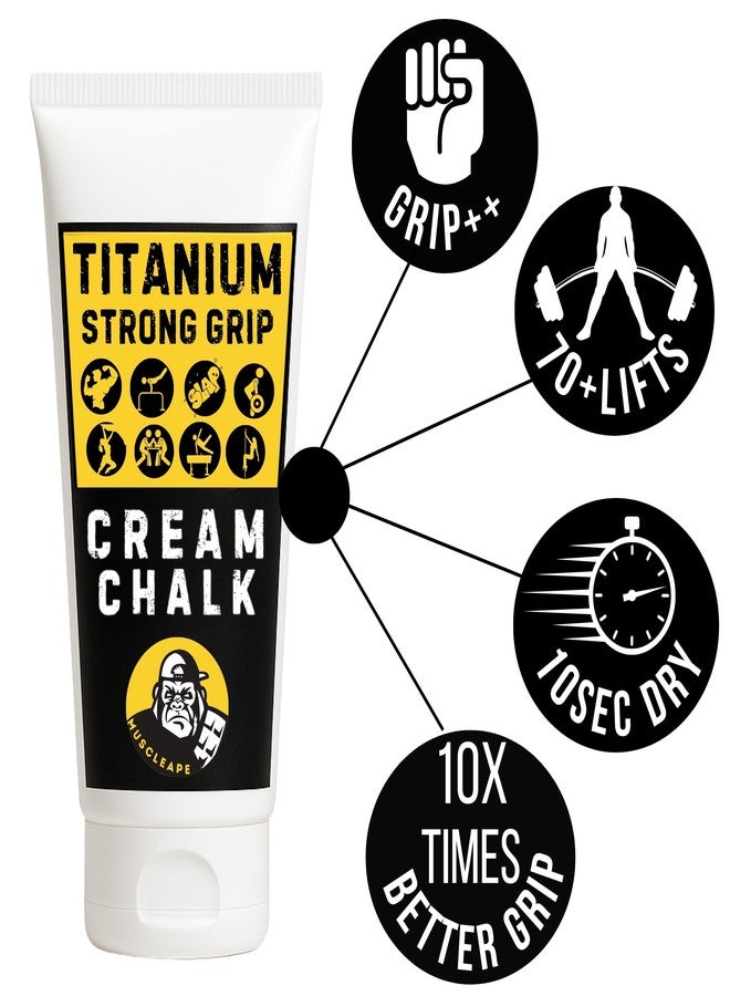 Muscleape Liquid Chalk Thick Cream for Titanium Strenght Dry Grip.Sweat Free Hands for Weightlifting, Gym, Rock Climbing, Calisthenics, Gymnastics, Crossfit, Bodybuilding. 120 Ml. - Image 4