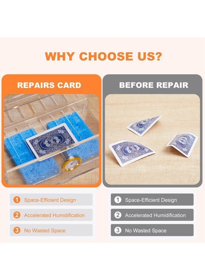 Chunful 11 Pcs Tcg Flattening Restoration Kit Card Care Tool Accessory Kit Included 1 Humidor Box, 2 Acrylic Plates, 4 Vises, 4 Clamps for Bent Trading Card Repair and Grading Improvement - Image 5
