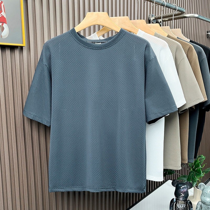 Ice Silk Bamboo Mesh Men'S Short-Sleeved T-Shirt 2025 Arrival Half-Sleeved Quick-Drying Lightweight T-Shirt Top Clothes For Men - Image 5
