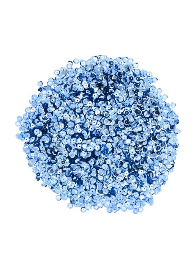 Mandala Crafts 20000 Light Blue Sequins For Crafts - 6Mm Paillettes Sequins For Sewing - Light Blue Sequin Round Spangles With Holes Loose Cup Sequins For Crafting  - Image 2