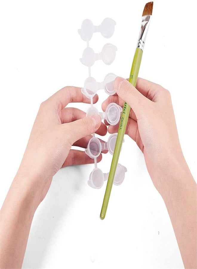 60 عبوة من شرائط الطلاء الفارغة سعة 3 مل، عبوات بلاستيكية صغيرة لتخزين الأدوات الفنية والحرفية للمدارس والمعسكرات الصيفية وأعياد الميلاد - Image 2