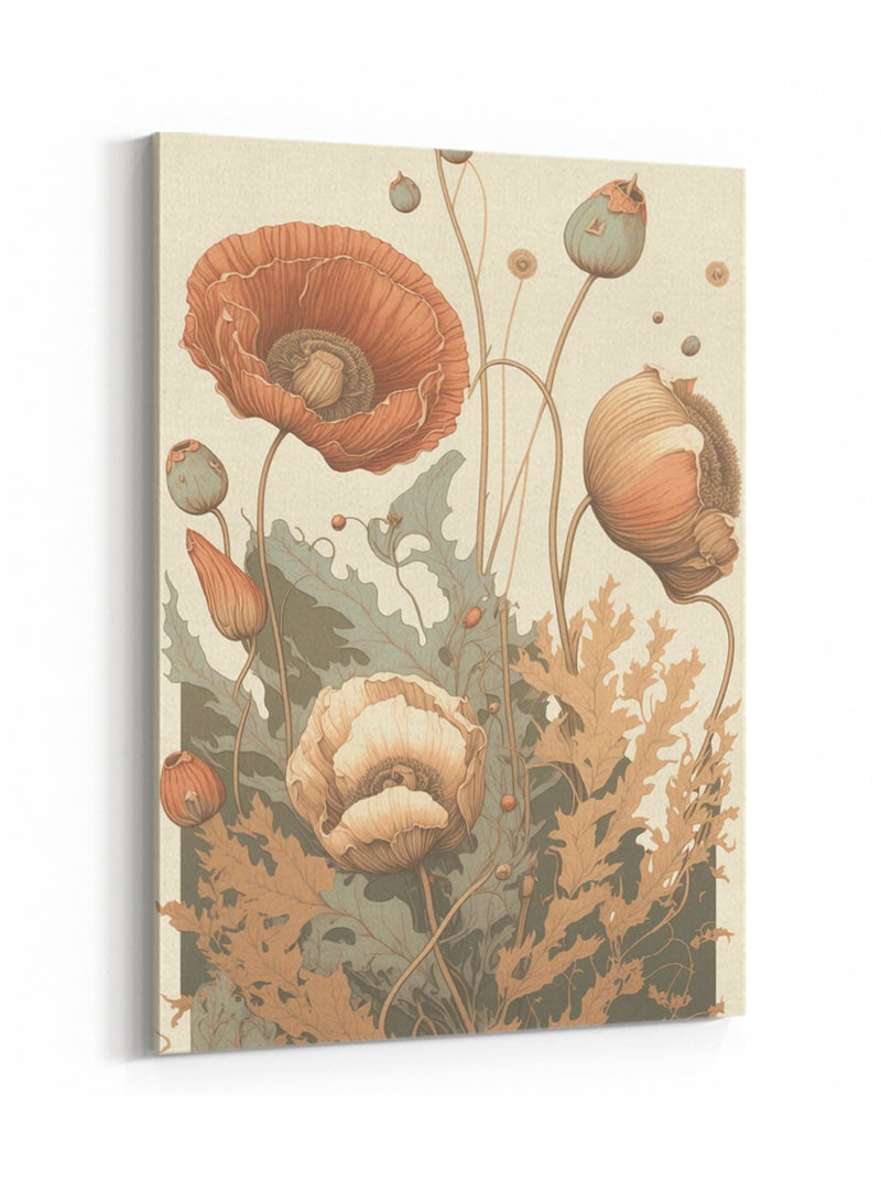 لوحة كانفاس على إطار خشبي بتصميم زهور - Image 4