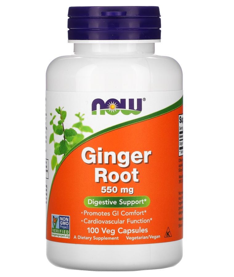 now Ginger Root 550 mg 100 Veg Capsules