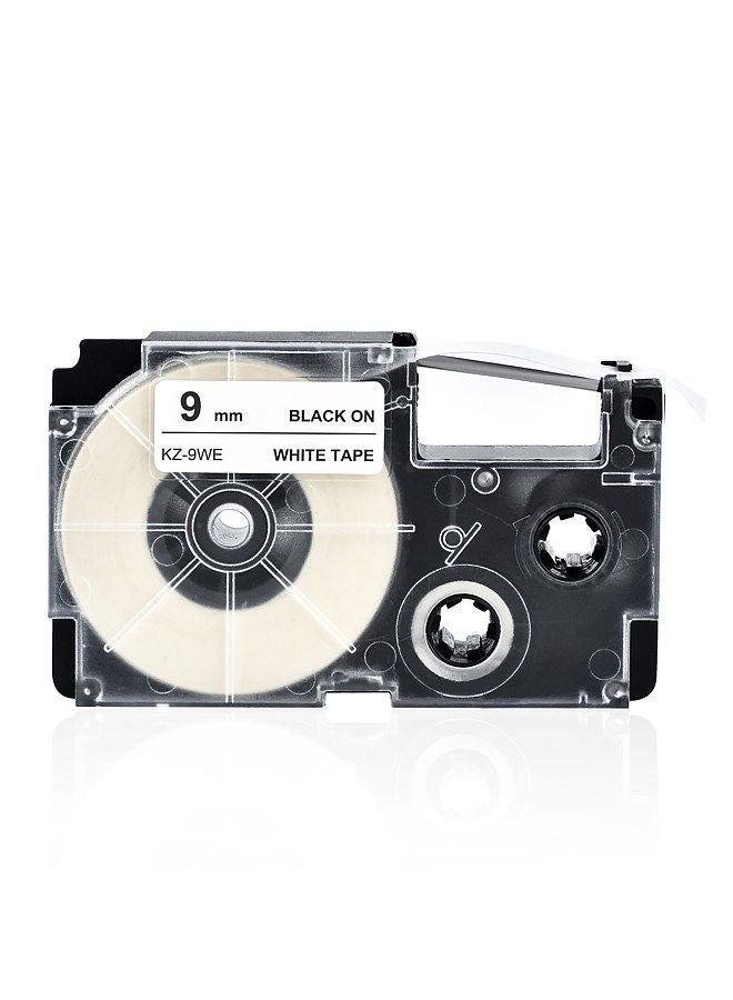 9mm Label Tape Compatible Tape Cartridge Ribbon Replacement for Casio KL-60 KL-100 KL-170 KL-120 KL-180 KL-780 KL-820 KL-7400 KL-8700 KL-8800 CW-L300 EZ Label Maker - Image 1