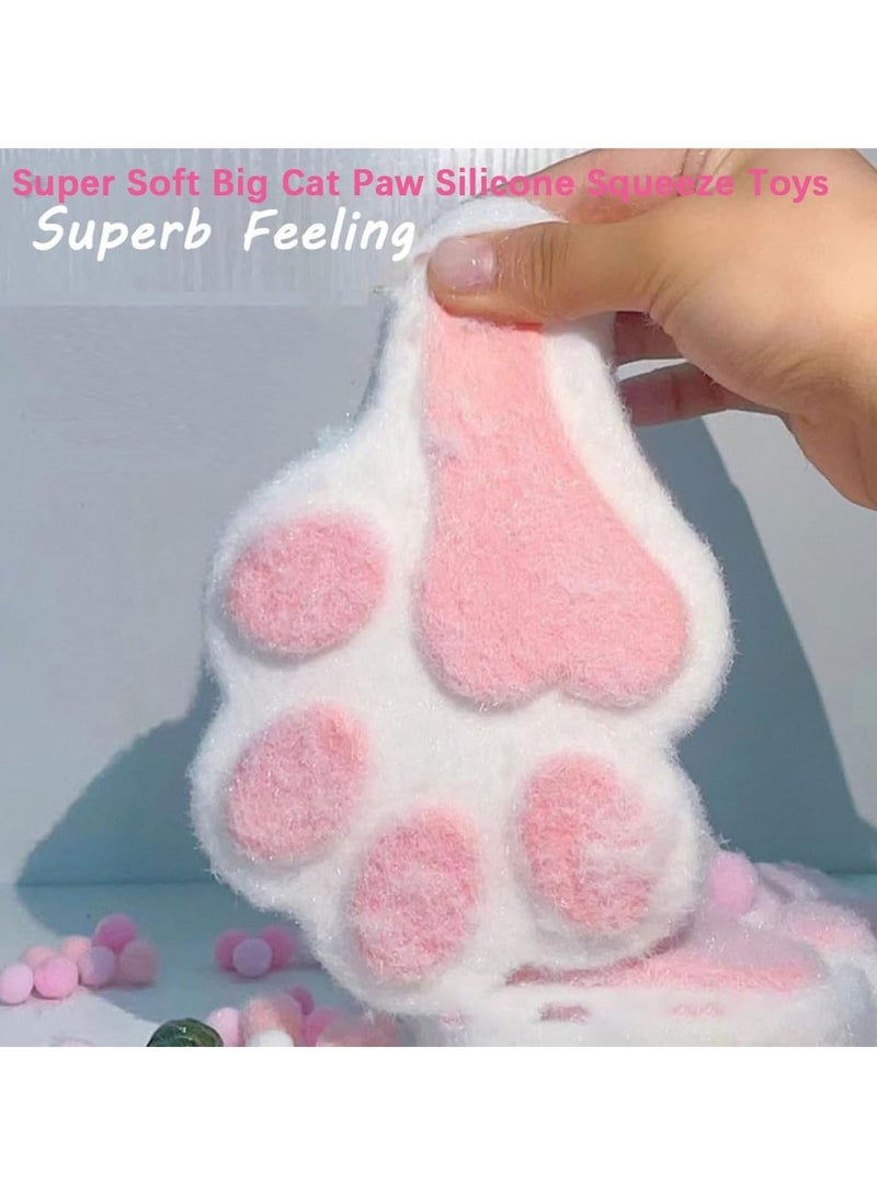 Taba Squishy Big Cat Paw Silicone Squeeze Toy for Stress Relief, 5 Inch Oversized Cat Paw Giant Paw Squishy Sensory Toy for Anxiety and Relaxation - Image 2