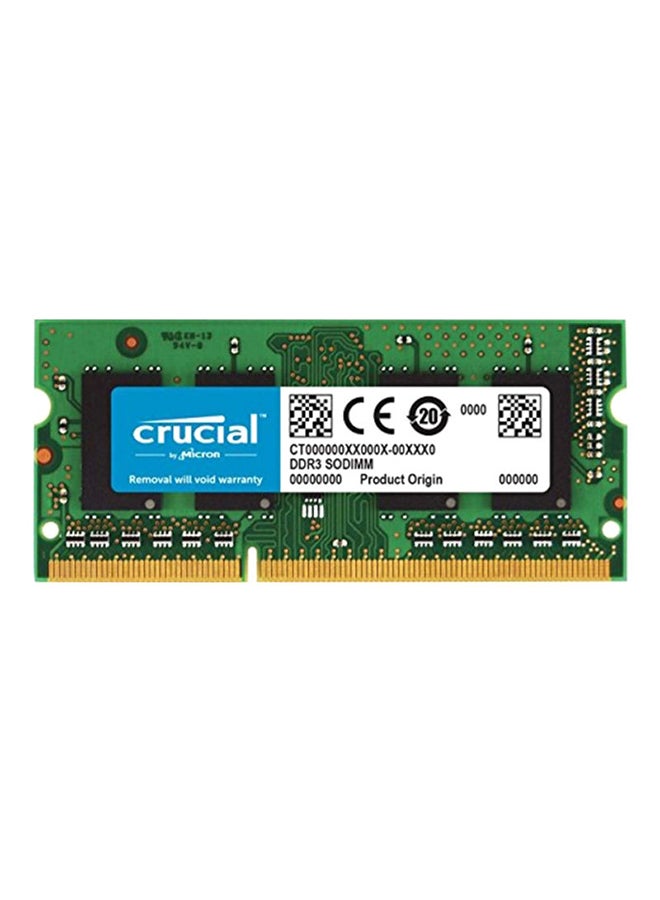كروشيال ذاكرة رام سوديم PC3L 12800 CL11 -DDR3L بسرعة نقل 1600MT/s أخضر - Image 1